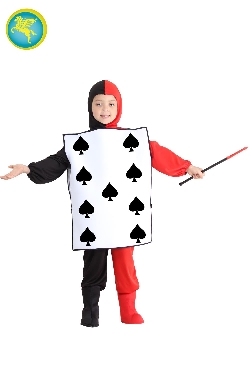 COSTUME COMPLETO CARTA DA GIOCO PICCHE BAMBINO